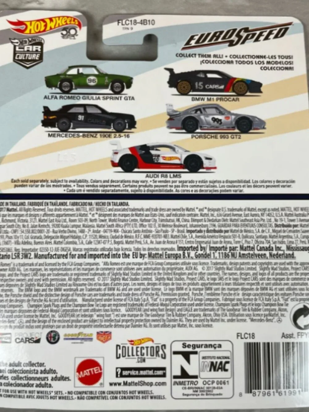 Hot Wheels Car Culture Eurospeed Set 1-5 Alfa BMW Mercedes Porsche Audi 2017
